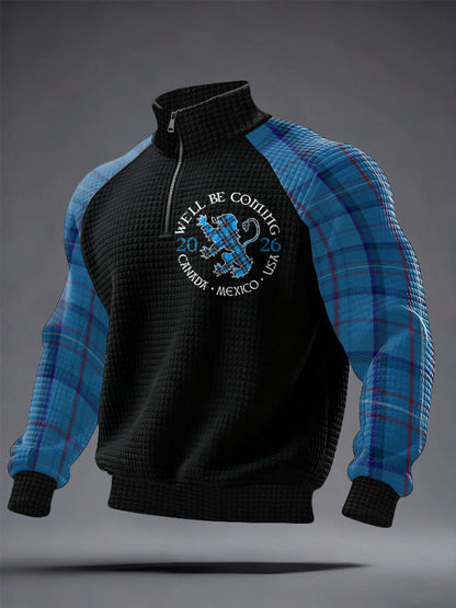 Men's UK Scotland Football Lover We'll Be Coming 2026 Printed Sweatshirt