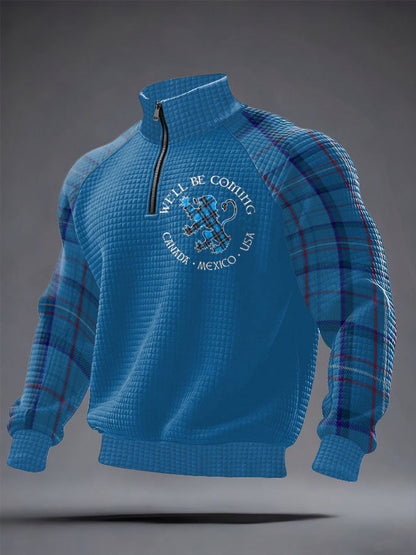 Men's UK Scotland Football Lover We'll Be Coming 2026 Printed Sweatshirt