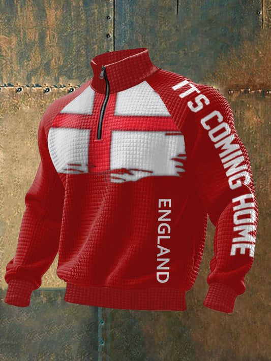 Men's UK England Football Lover It's Coming Back 2026 Printed Sweatshirt