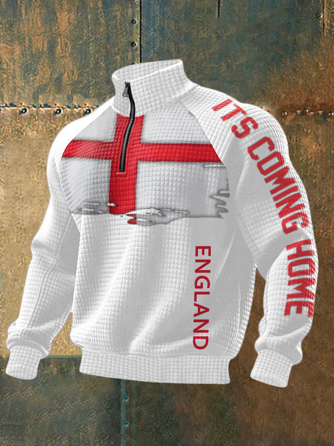 Men's UK England Football Lover It's Coming Back 2026 Printed Sweatshirt